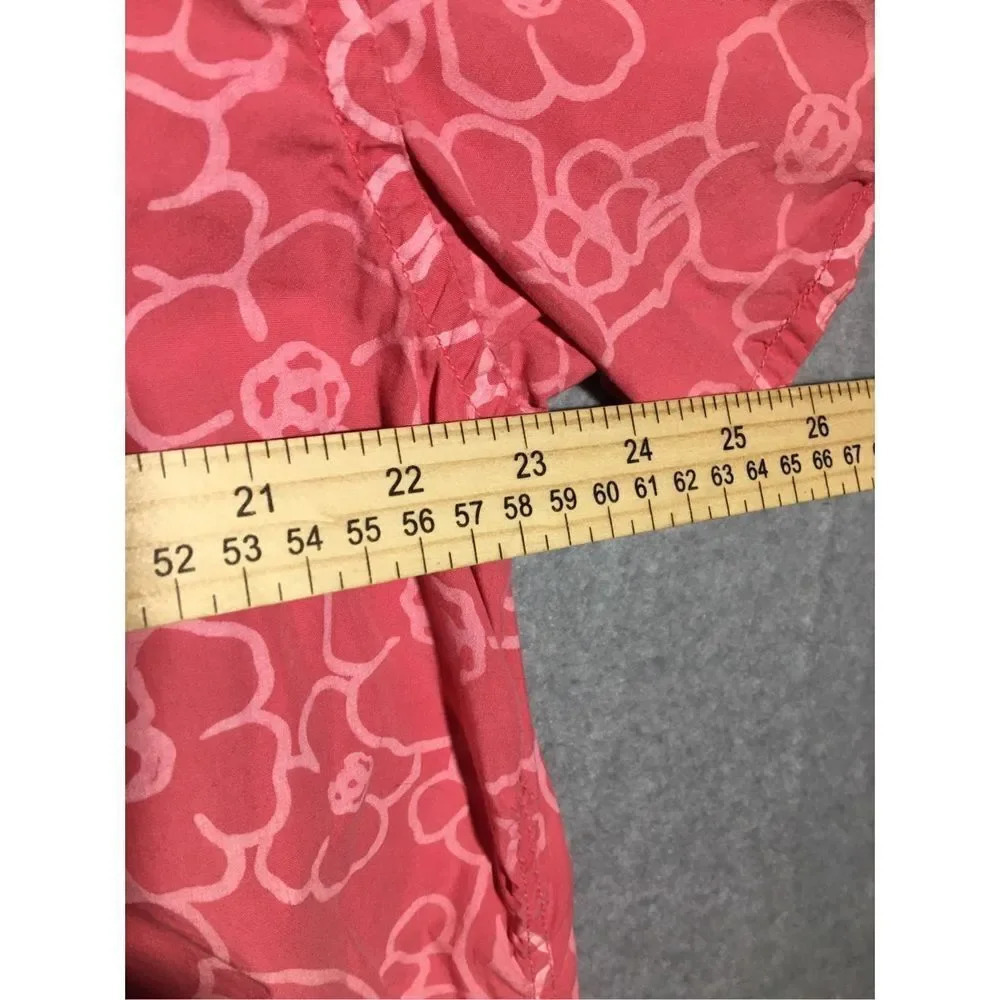 Mens Tommy Hilfiger Shirt Floral Pink Easter Casual Button Down Beachy Boho - Picture 4 of 5